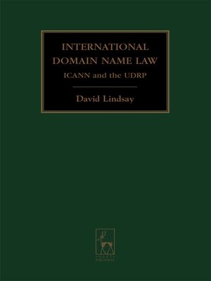 cover image of International Domain Name Law